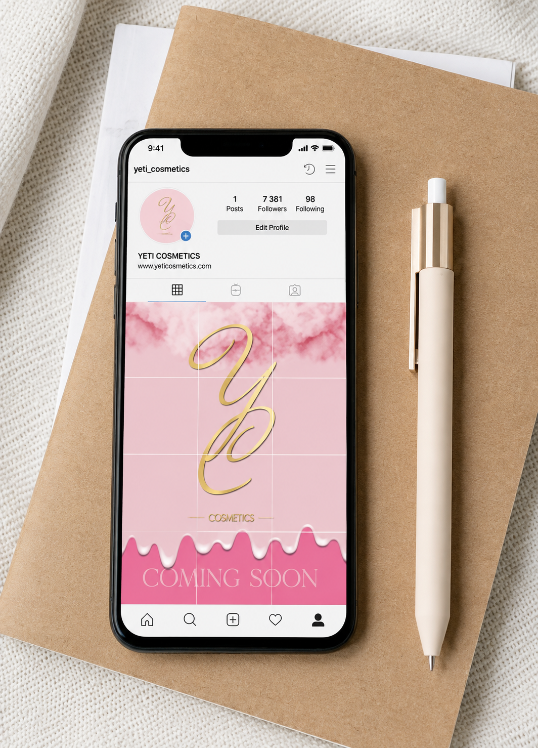 Yeti Cosmetics — réseaux sociaux